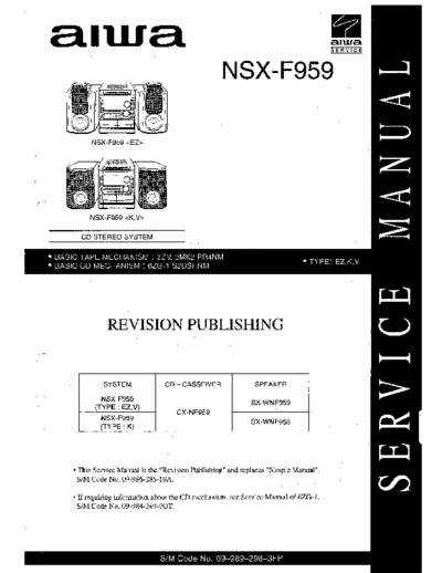 aiwa nsx-f959 nsx-f959 service manual